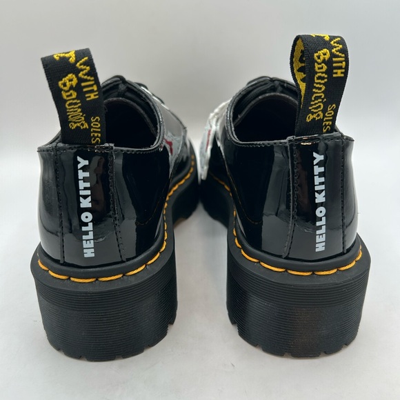 NEW DR MARTENS HELLO KITTY 1461 QUAD PLATFORM Patent Oxford boots Size 7.5 - Picture 6 of 12